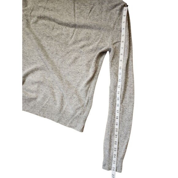 Jenni Kayne Wool Cashmere Blend Crewneck Sweater Womens Medium Gray Old Money - Picture 8 of 9